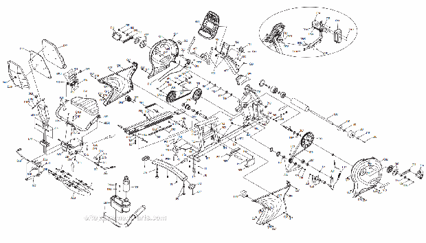 Vision Fitness R2850HRT (RB82B)(2008) Bike - Recumbent Page A Diagram