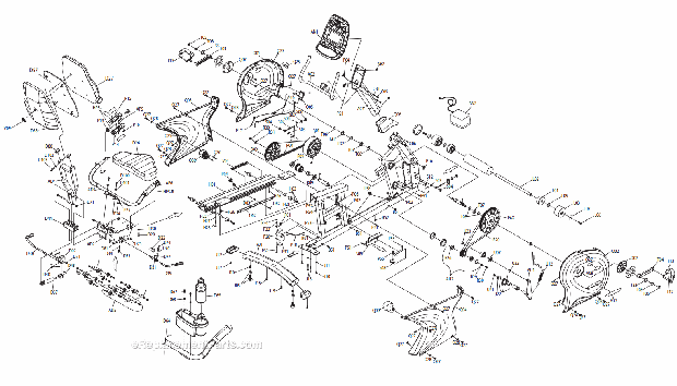 Vision Fitness R2850HRT (VRB0060)(2007) Bike - Recumbent Page A Diagram