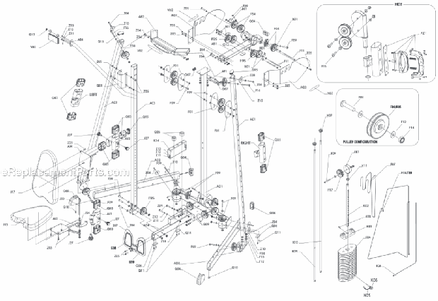 Vision Fitness ST200 (GM89-GM77)(2006-2007) Functional Trainer Page A Diagram