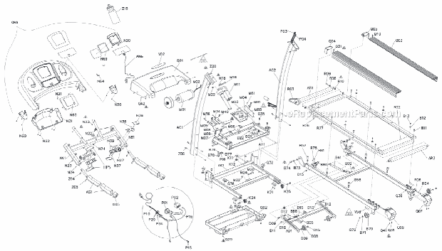 Vision Fitness T1450 (TM239)(2007) Treadmill - Folding Page A Diagram