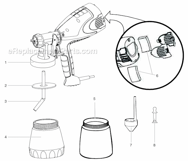 Wagner 0518050 Double Duty Control Spray Page A Diagram