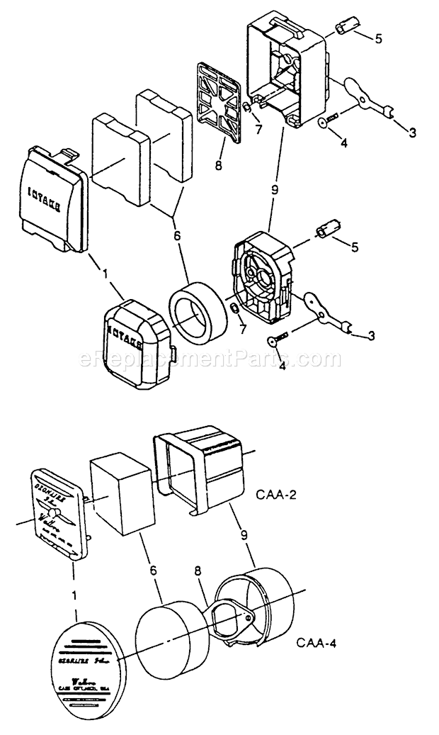 Walbro CAA-2-1 Air Cleaner Page A Diagram
