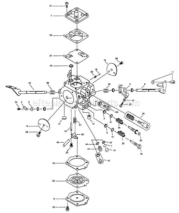 Walbro WGA-1-1 Carburetor Page A Diagram