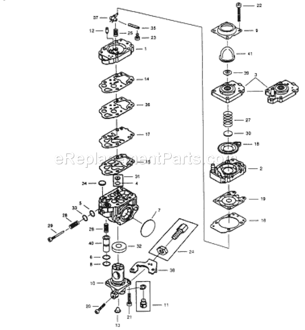 Walbro WYK-47-1 Carburetor Page A Diagram