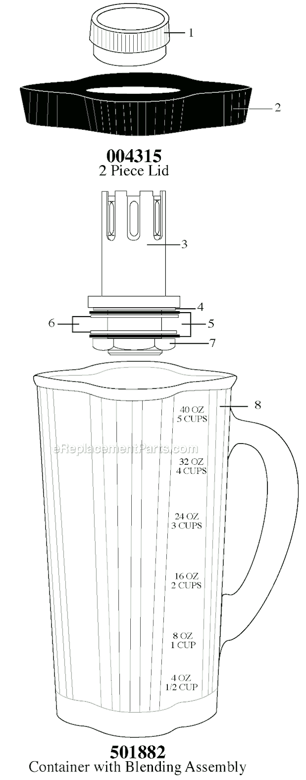 Waring LC103 Blender Page A Diagram