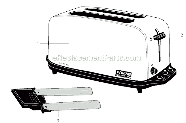 Waring WCT702 Toaster Page A Diagram