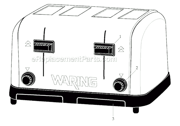 Waring WCT708C Toaster Page A Diagram