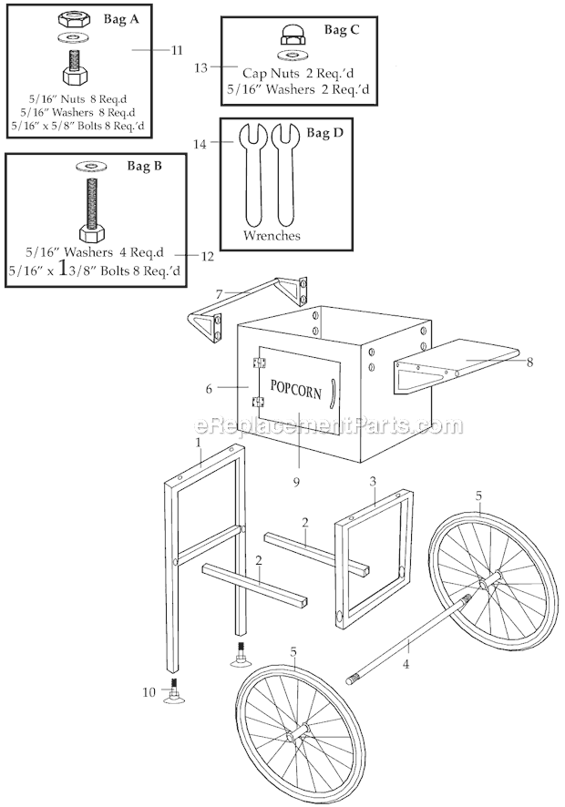 Waring WPM60TRLY Popcorn Maker Page A Diagram