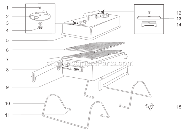 Weber 121001 Go-Anywhere Charcoal Grill Page A Diagram