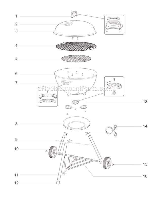 Weber 1231004 (2010) Bar-B-Kettle Grill Page A Diagram
