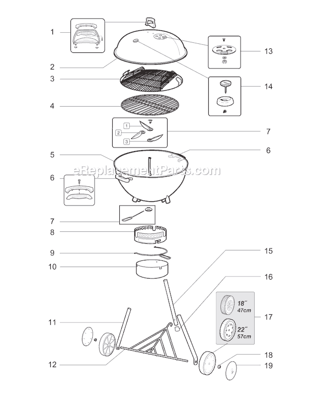 Weber 1251004 (2010) One Touch Kettle Grill Page A Diagram