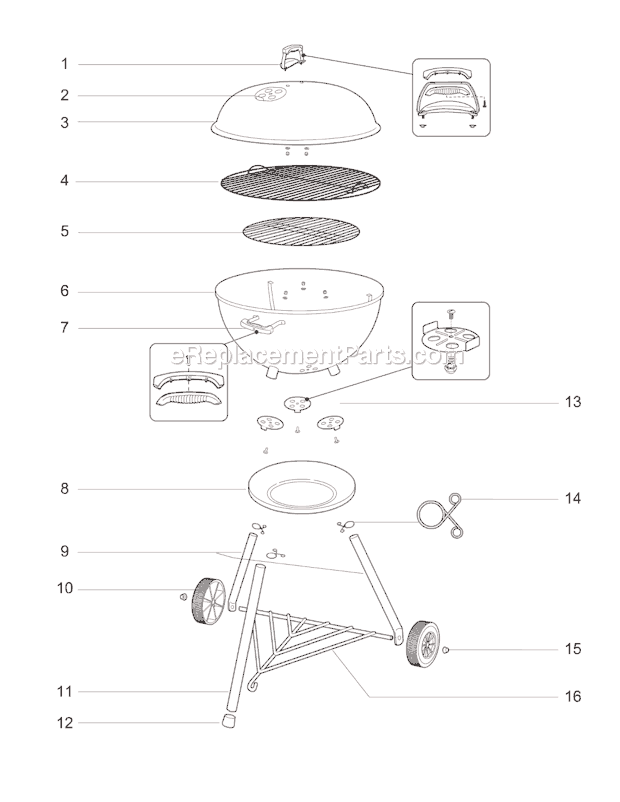 Weber 1331004 (2010) Bar-B-Kettle Grill Page A Diagram