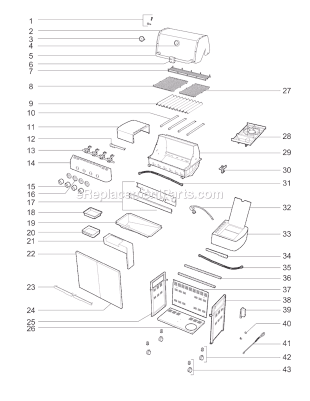 Weber 1710001 (2007) Summit S-420 Gas Grill Page A Diagram