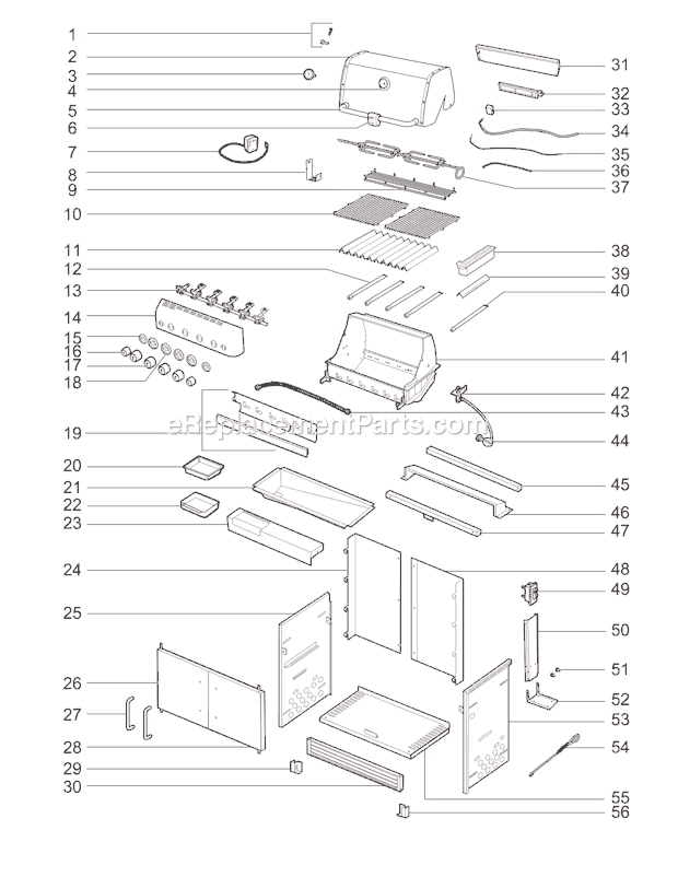 Weber 1730501 Summit S-440 Built-In Gas Grill Page A Diagram