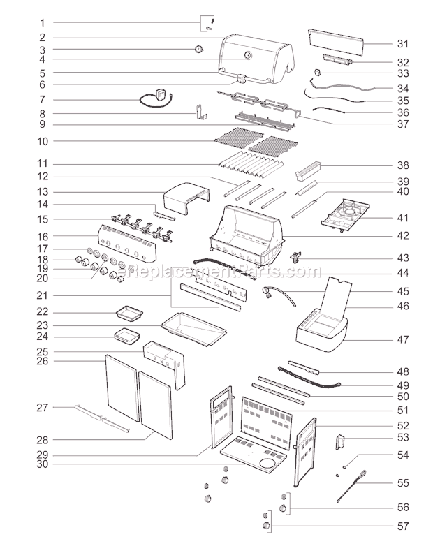 Weber 1740301 (2009) Summit 450 Gas Grill Page A Diagram