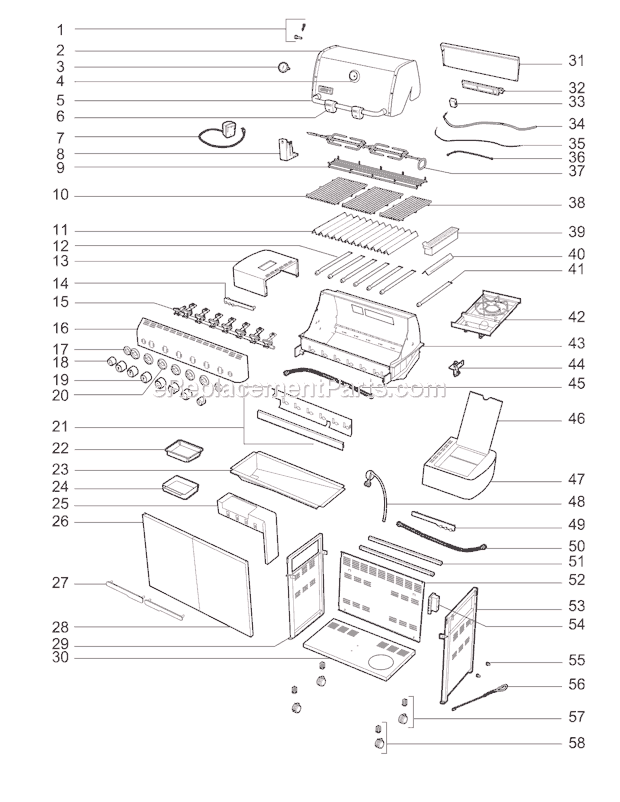 Weber 1781301 (2009) LP Summit 650 Gas Grill Page A Diagram