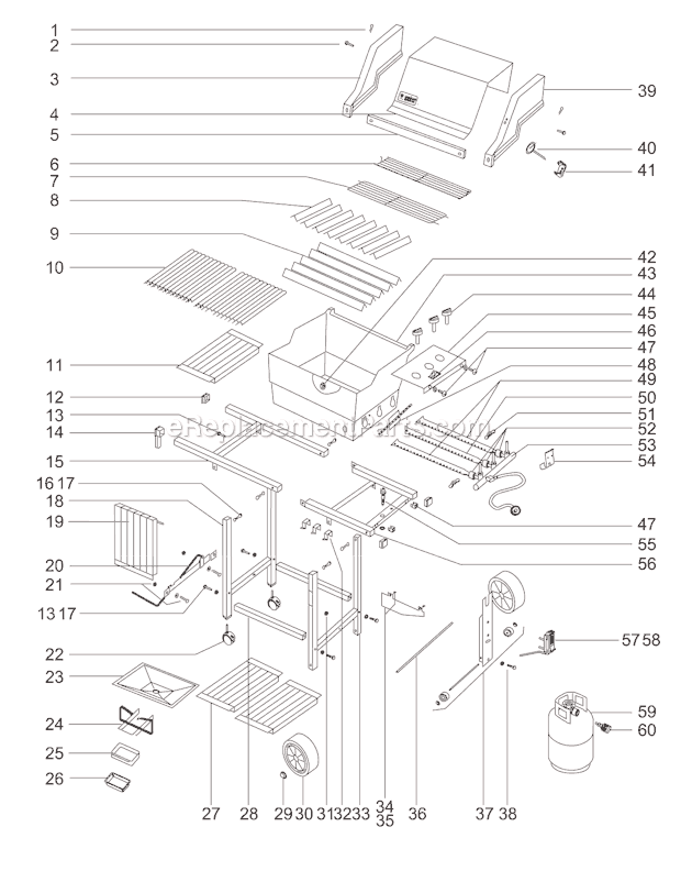 Weber 211111 Weber 1100 Gas Grill Page A Diagram