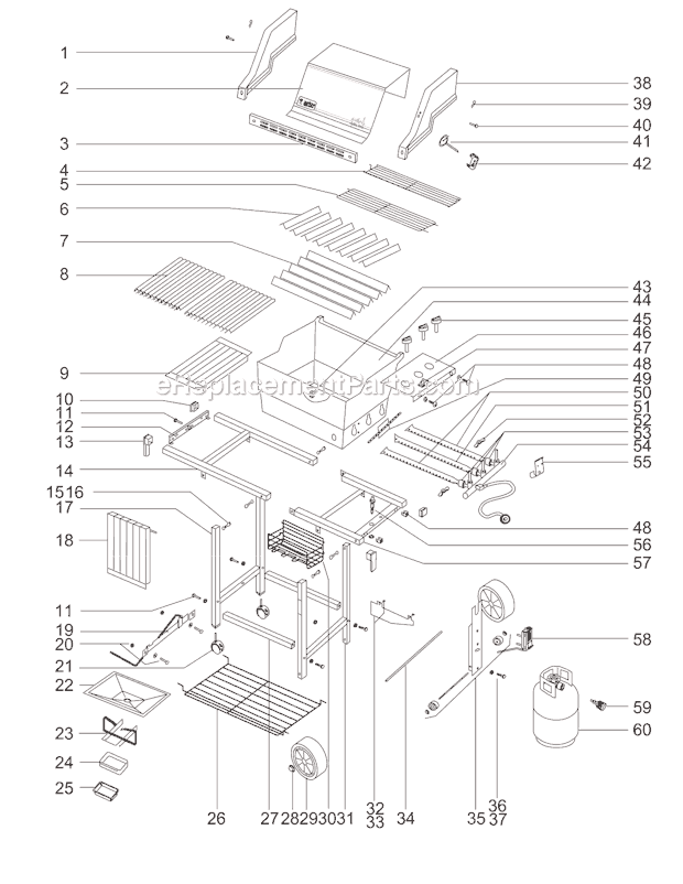 Weber 211501 Skyline 1200 Gas Grill Page A Diagram