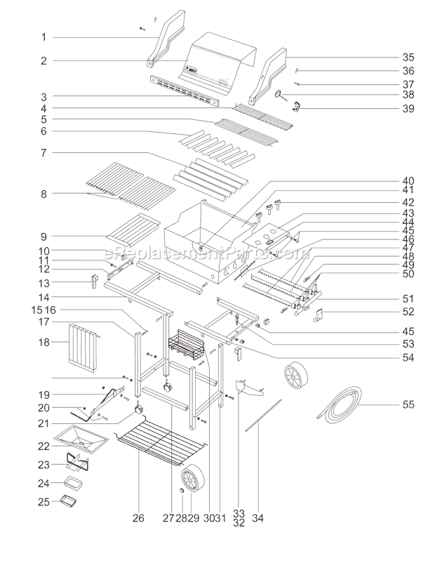 Weber 211502 Skyline 1200 Gas Grill Page A Diagram
