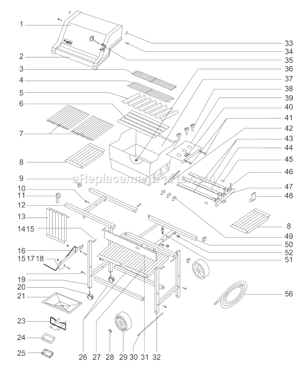 Weber 221901 Genesis 2000 LP Grill Page A Diagram