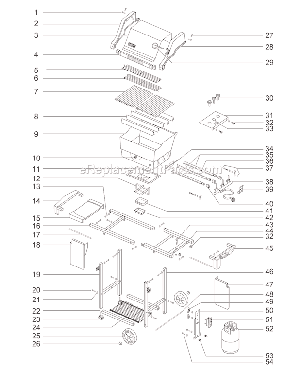 Weber 2251298 Genesis Silver B LP SS Grate Grill Page A Diagram