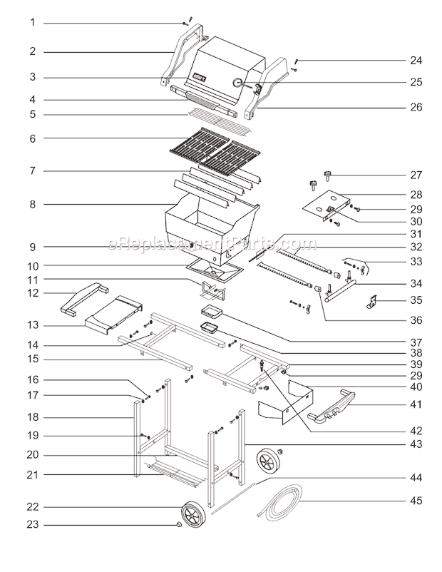 Weber 2341001 (00-01) Genesis Silver A NG Grill Page A Diagram