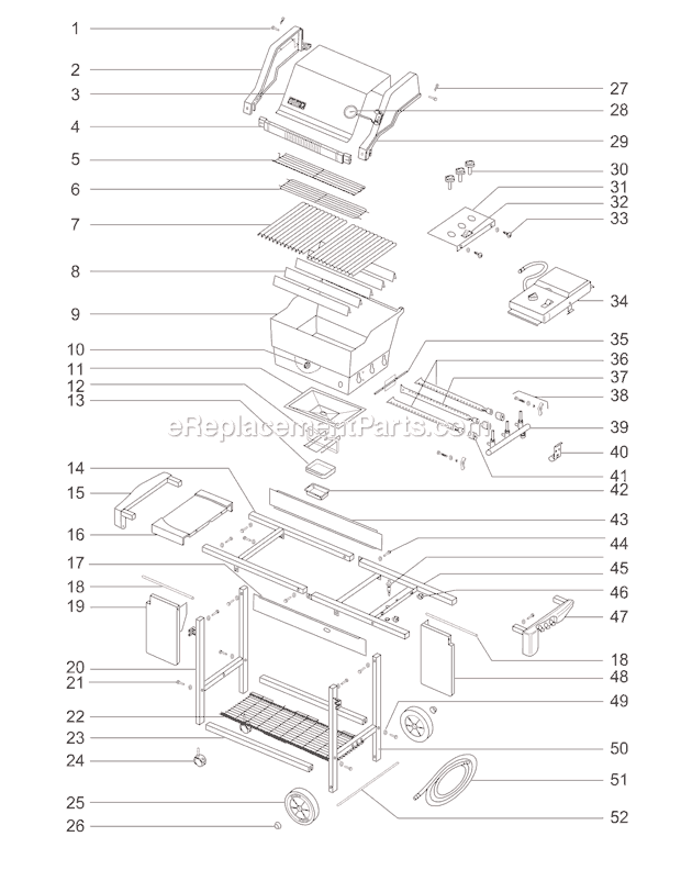 Weber 2361698 Genesis Silver C NG Grill Page A Diagram