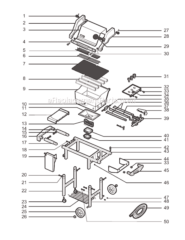 Weber 2381001 Genesis Silver B NG SWE Grill Page A Diagram