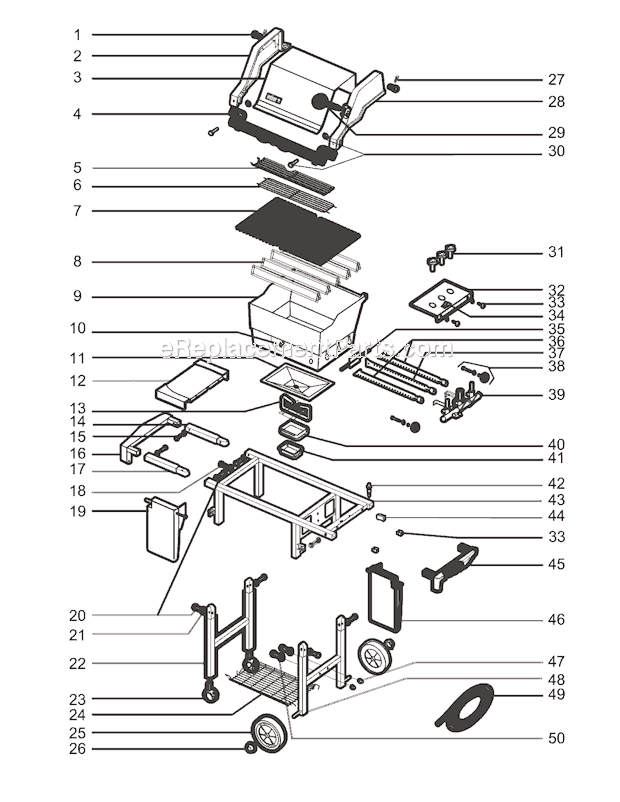 Weber 2381698 Genesis Silver B NG SWE Grill Page A Diagram