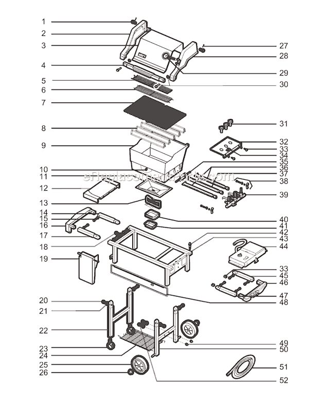 Weber 2391001 (02-03) Genesis Silver C NG SWE Grill Page A Diagram