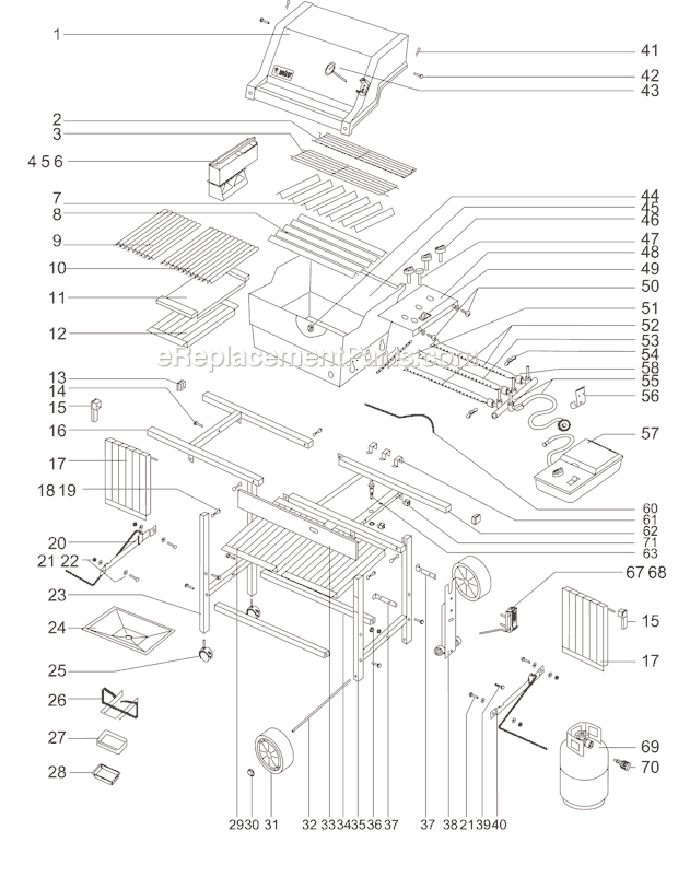 Weber 242101 Genesis 4000 LP Grill Page A Diagram