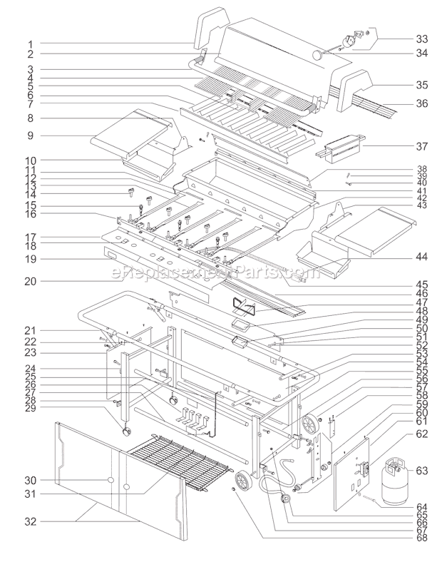 Weber 271201 Summit 650 Gas Grill Page A Diagram