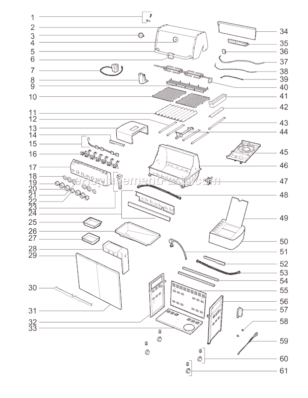 Weber 2740301 (2009) Summit S-470 Gas Grill Page A Diagram