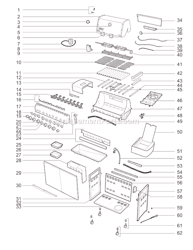 Weber 2780301 (2009) Summit S-670 Gas Grill Page A Diagram