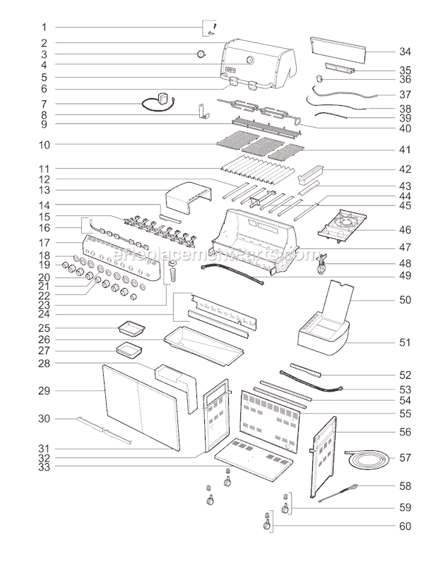 Weber 2880001 (2008) Summit S-670 Gas Grill Page A Diagram