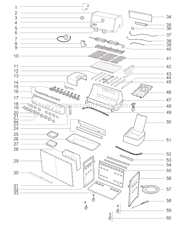 Weber 2880301 (2009) Summit S-670 Gas Grill Page A Diagram