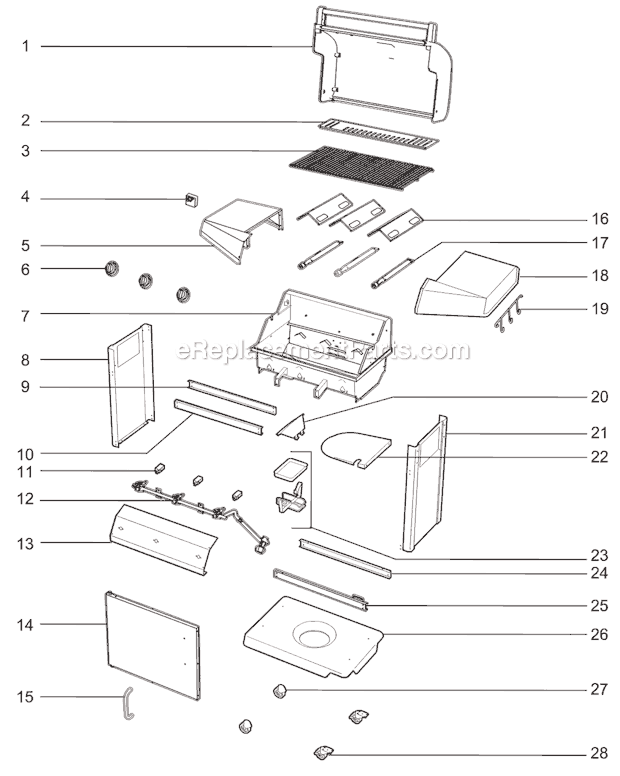 Weber 30731101 Affinity 3100 LP Grill Page A Diagram