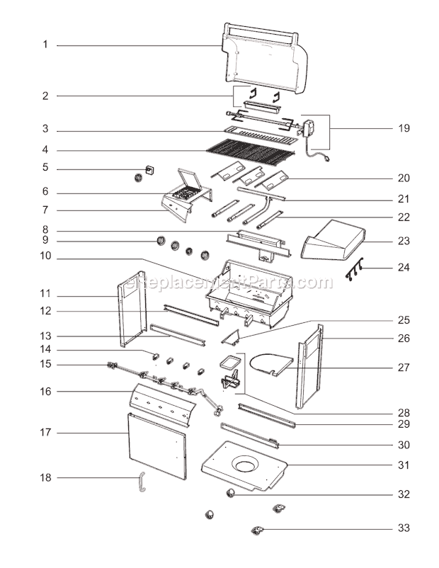 Weber 30731301 Affinity 3400 LP Grill Page A Diagram