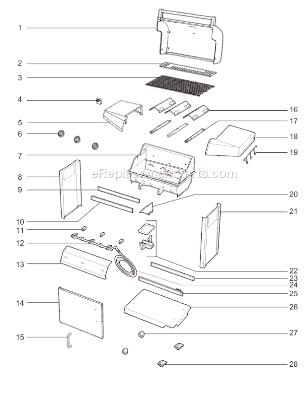 Weber 30732101 Affinity 3100 NG Grill Page A Diagram