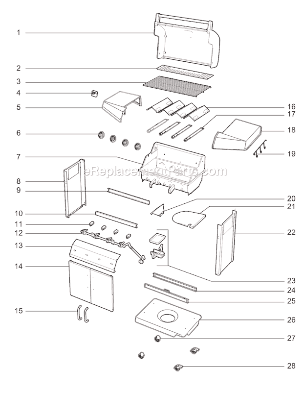 Weber 30741101 Affinity 4100 LP Grill Page A Diagram