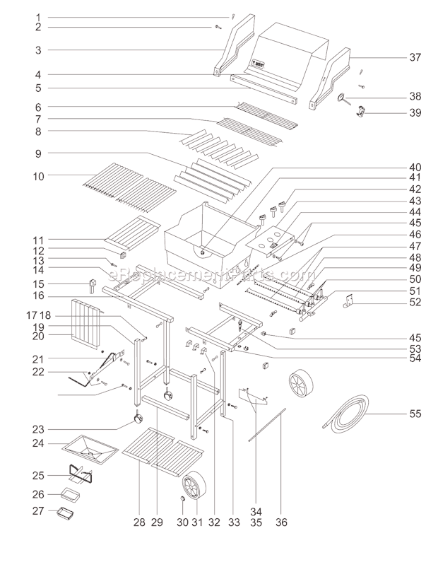 Weber 311201 Platinum I 1200 Gas Grill Page A Diagram