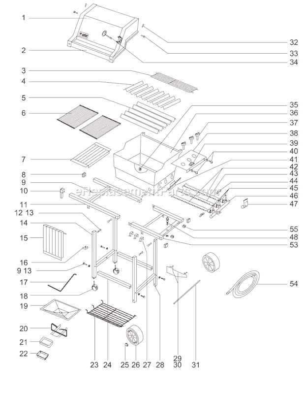 Weber 311801 SP 100 Gas Grill Page A Diagram