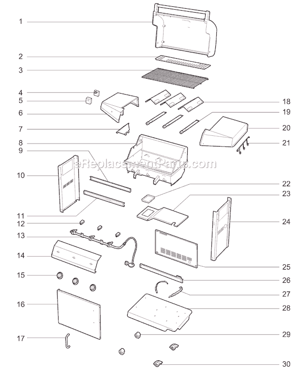 Weber 31731174 (2009) Affinity 3100 LP Grill Page A Diagram