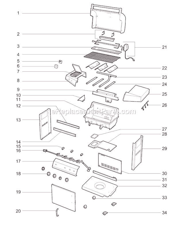 Weber 31731301 (2009) Affinity 3400 LP Grill Page A Diagram