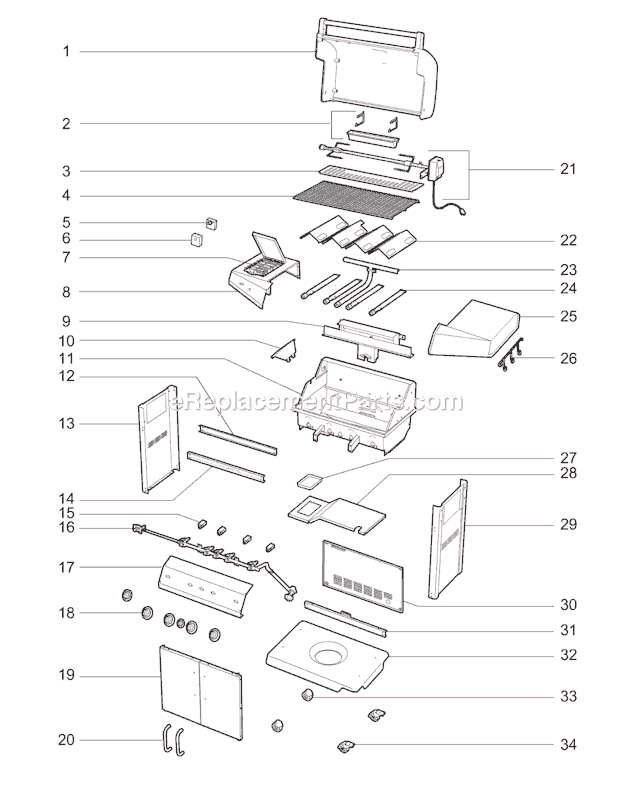Weber 31741301 (2009) Affinity 4400 LP Grill Page A Diagram