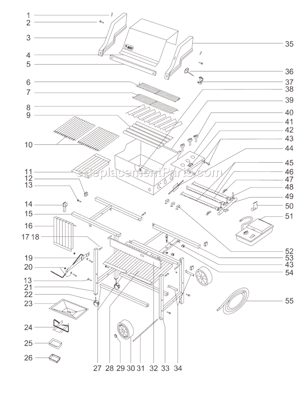 Weber 331001 Genesis 3000 NG Grill Page A Diagram
