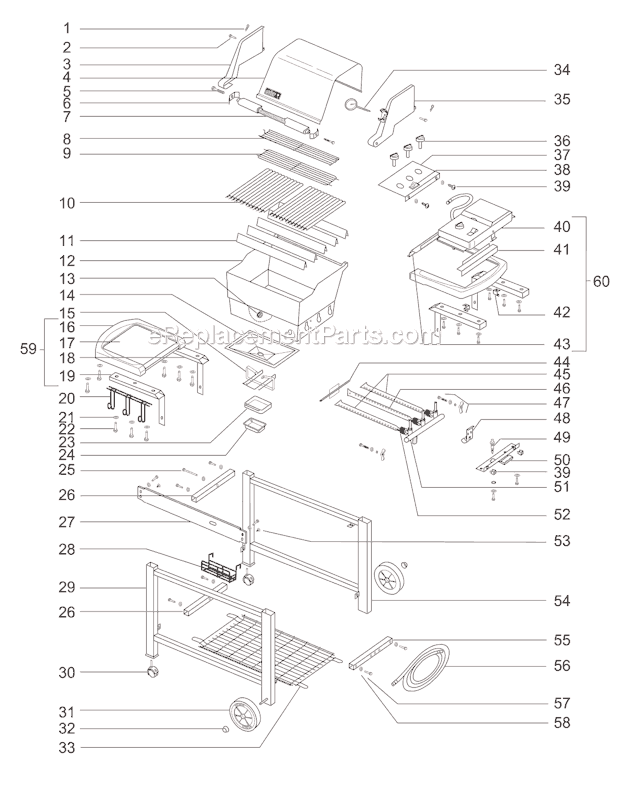 Weber 3360698 Genesis Gold C NG SS Grate Grill Page A Diagram