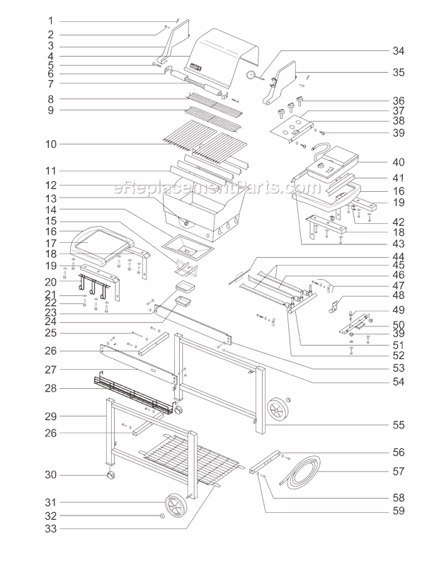 Weber 3361398 Genesis Gold C NG Grill Page A Diagram