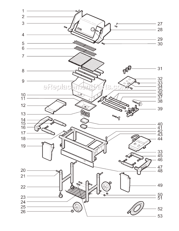 Weber 3390001 (2003) Genesis Gold C NG SWE Grill Page A Diagram