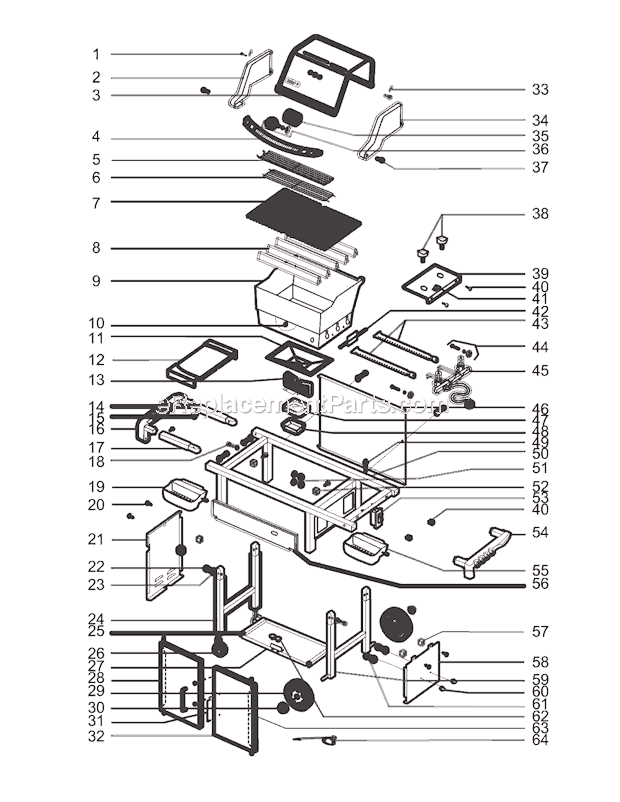 Weber 3711001 Spirit E-210 Gas Grill Page A Diagram